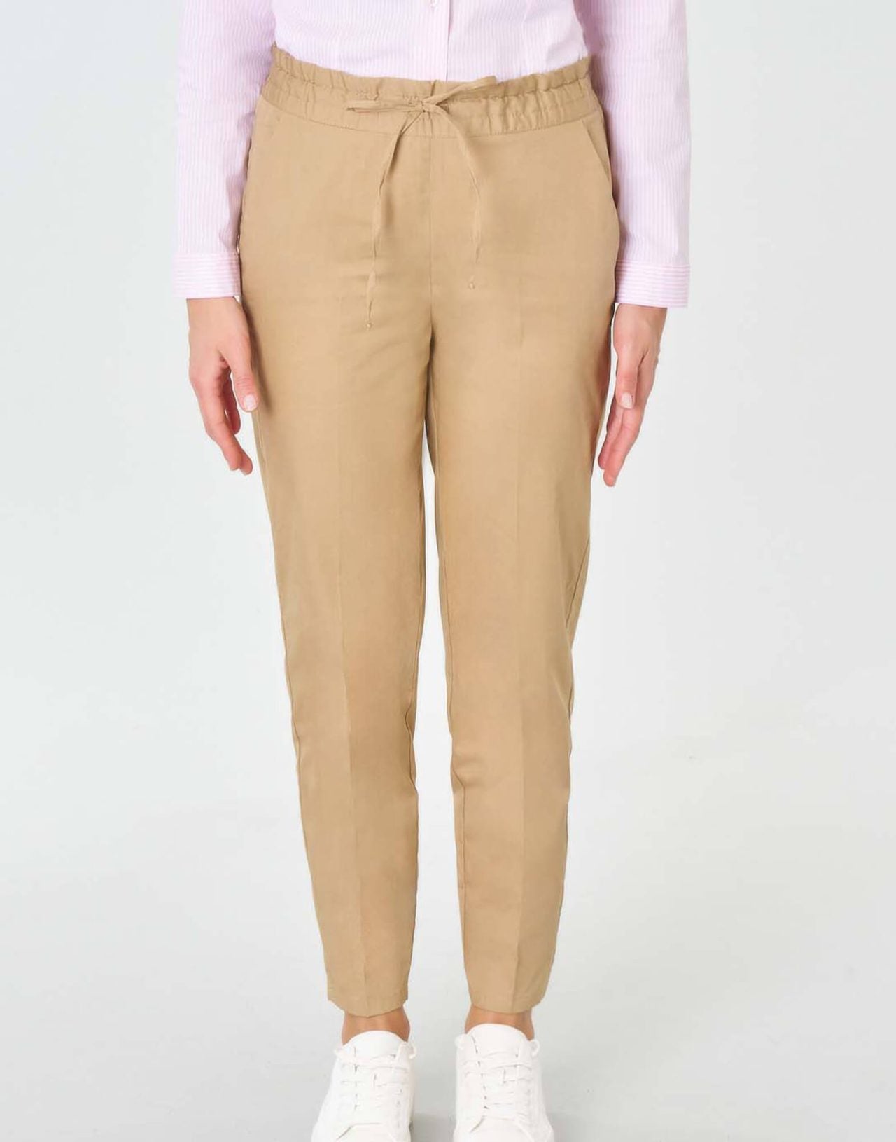 Emme Marella - Pantalone Straight Beige - FARETRA