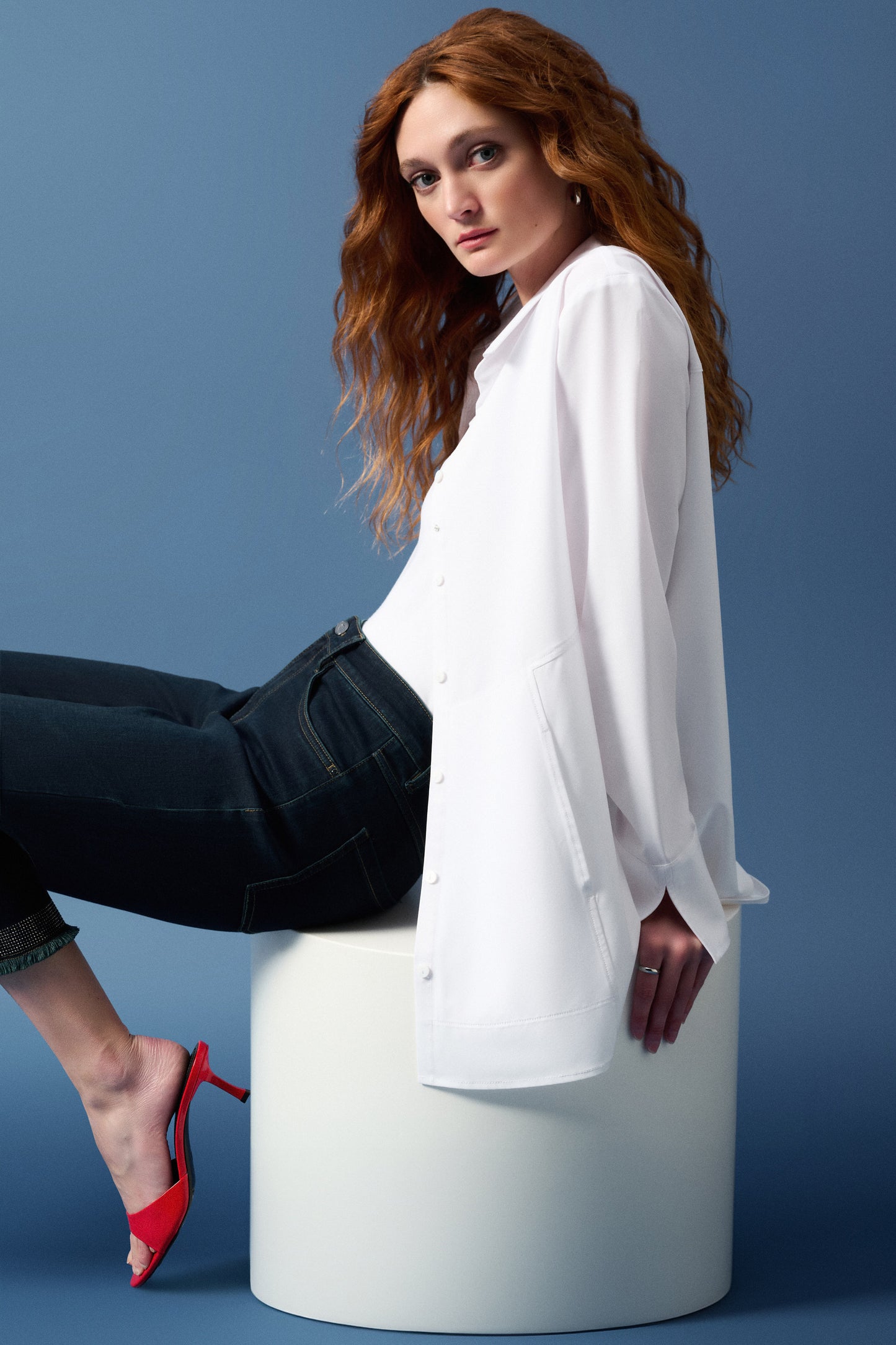 Joseph Ribkoff - Blusa Trapezio Bianco Ottico - 243958