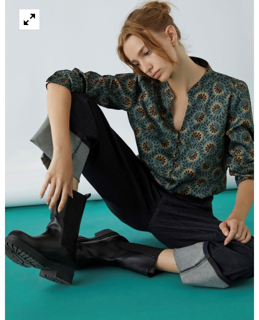 Emme Marella - Blusa Twill Verde Topazio - SCIRE