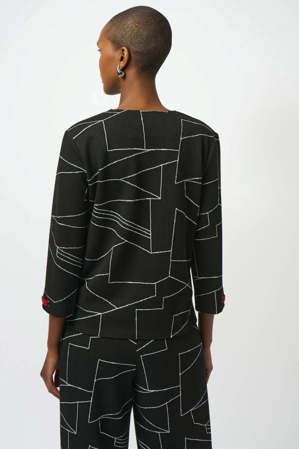 Joseph Ribkoff - Giacca Pattern Bianco e Nero - 4072371