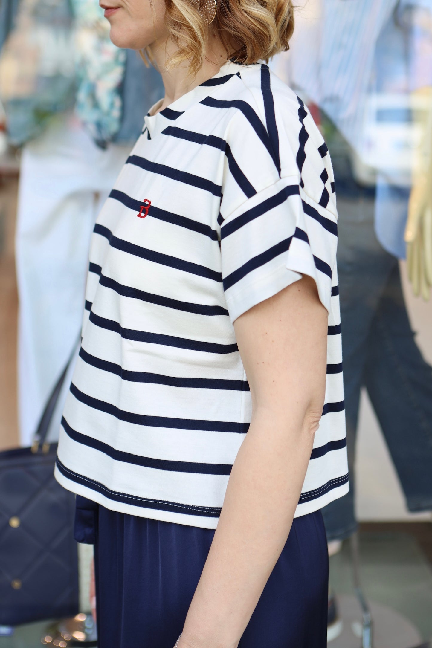 iBlues - T-shirt Cropped Rigata - YEAH