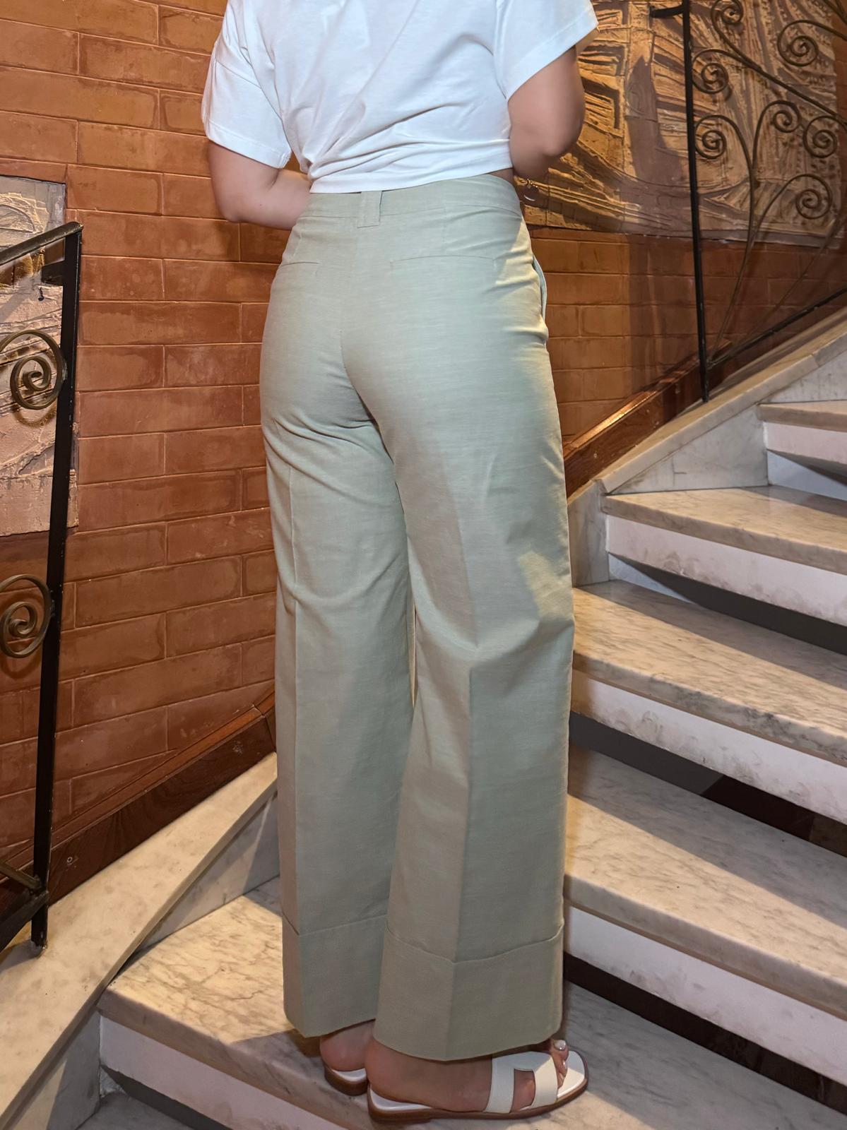iBlues - Pantalone Cropped Verde Opale - CIP