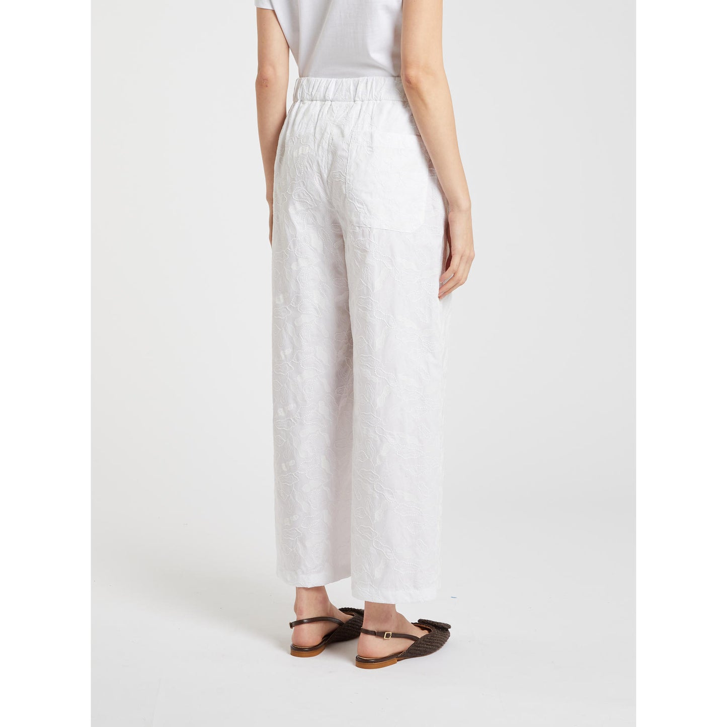 iBlues - Pantalone Ricamato Wide Leg - GINECEO