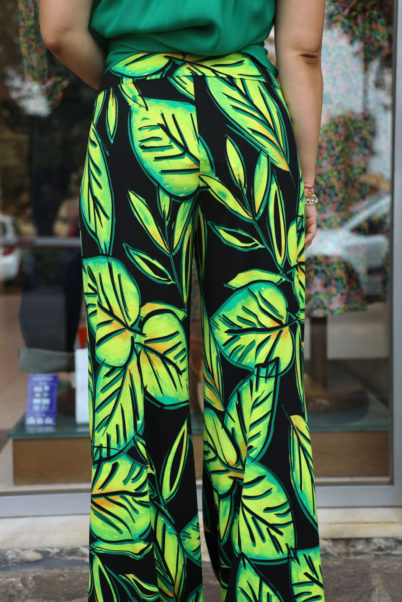 Joseph Ribkoff - Pantalone Wide Leg "Leaves" - 241288