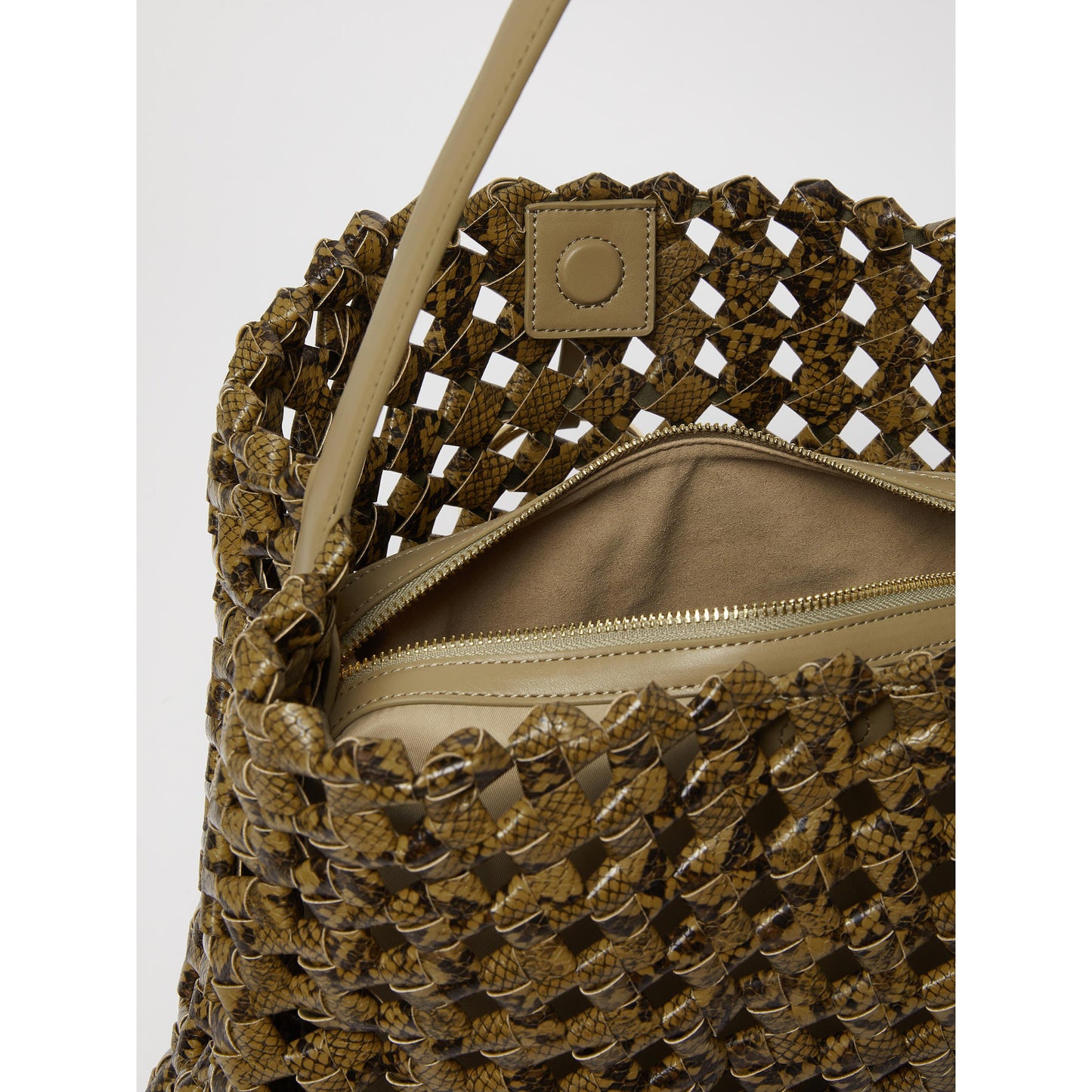 MARELLA Accessori 2 MLAOTTICO Borsa grande con stampa pitone intrecciato KAKI
