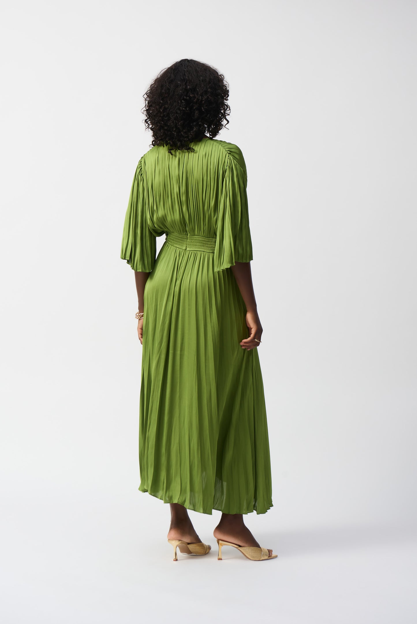Joseph Ribkoff - Abito Trapezio in Raso Verde - 251903