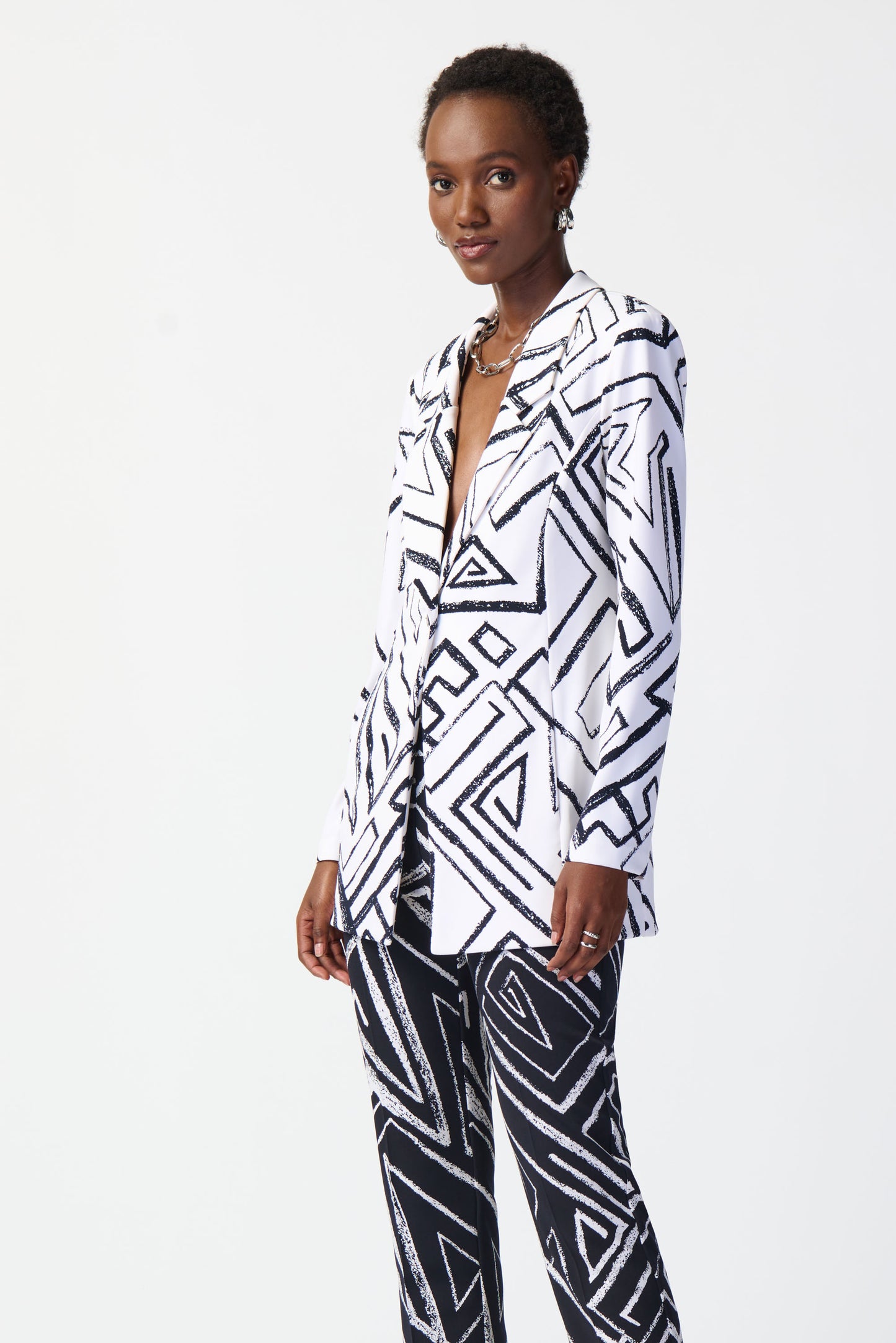 Joseph Ribkoff - Blazer Abstract Vaniglia/Blu - 241034