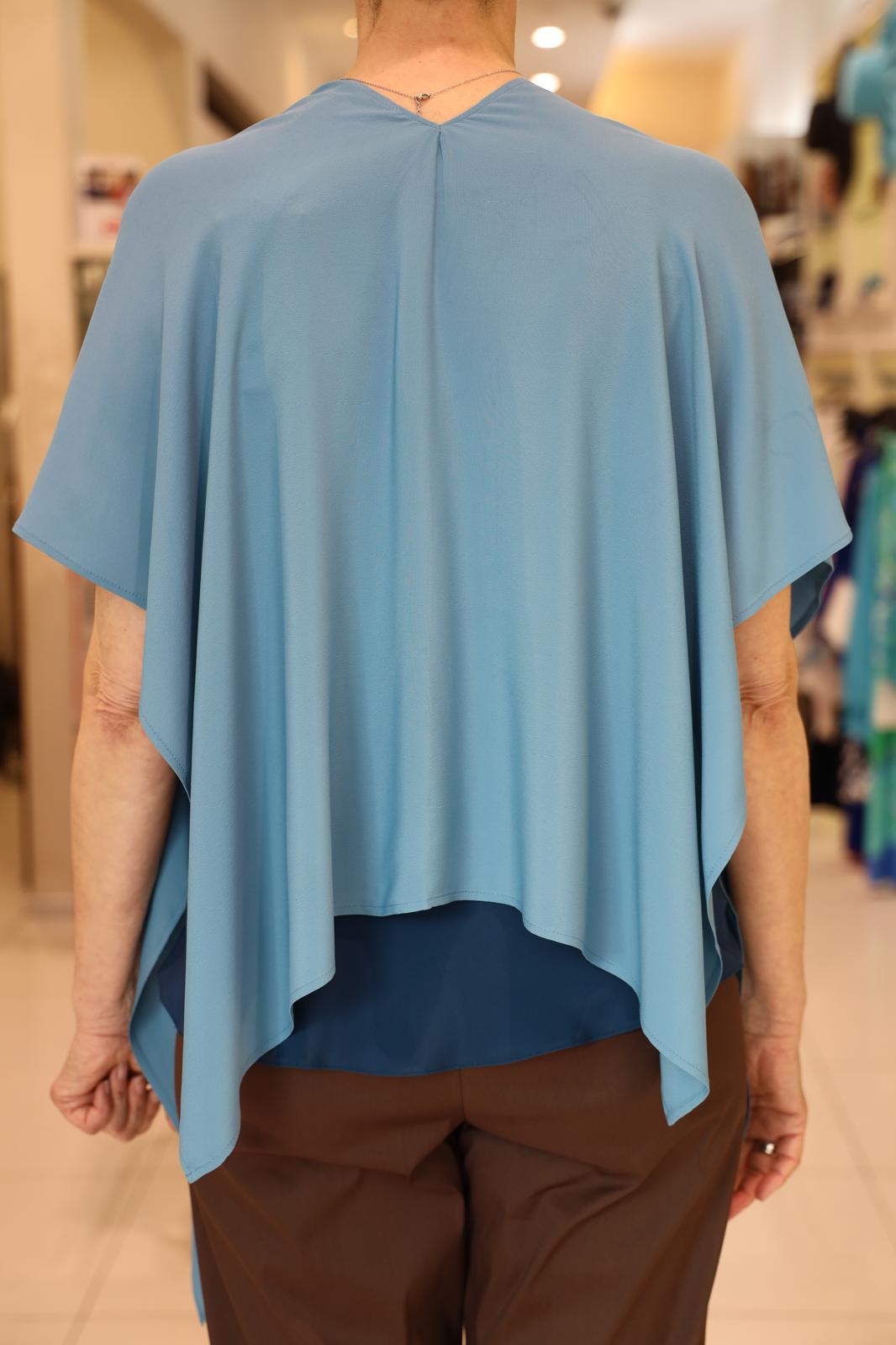 iBlues - Stola Poncho in Seta Salvia - CUNEO
