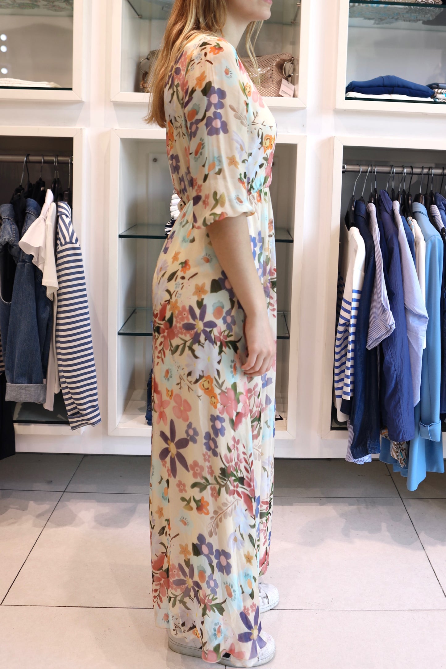 Pomodoro - Maxi Dress Georgette Seta e Viscosa - 803533