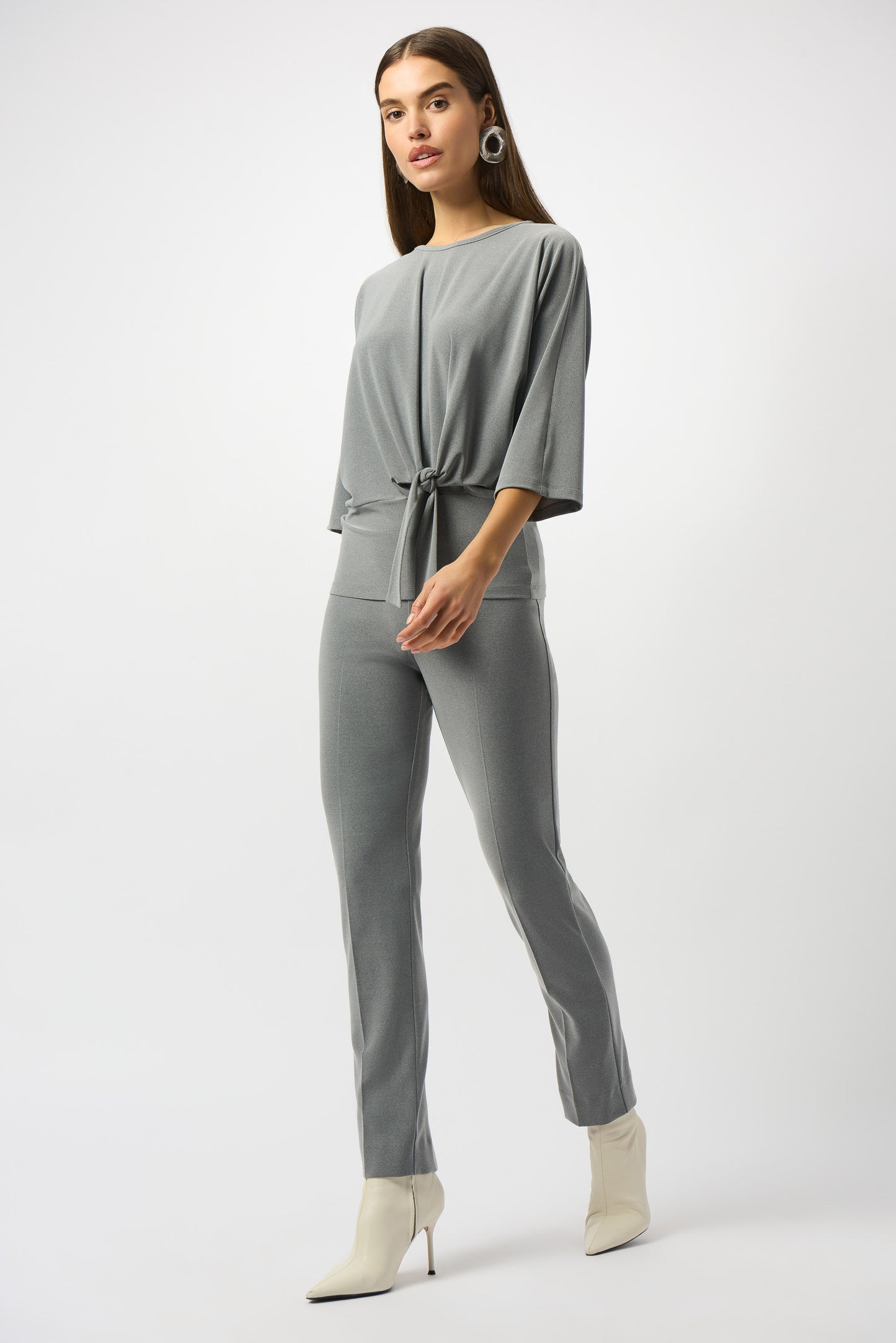 Joseph Ribkoff - Pantalone Sartoriale Grigio Melange - 8094849