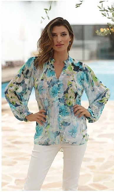 Pomodoro - Blusa Multicolor Art Print - 8492357