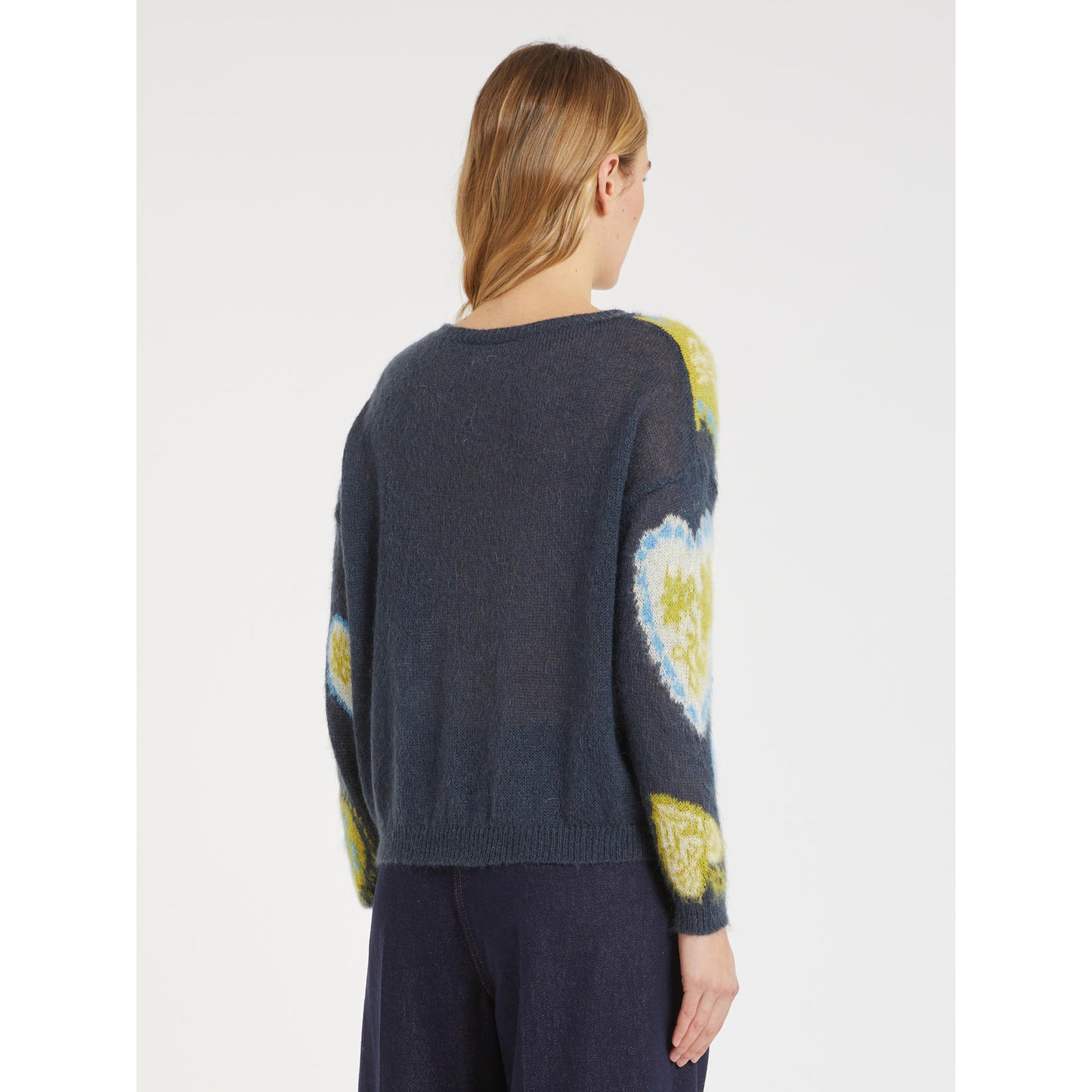 iBlues 2 - Maglia Intarsio in Misto Mohair a Barchetta - 85552