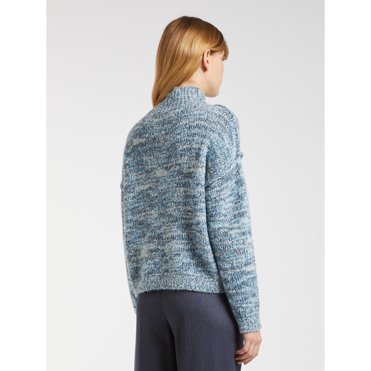iBlues 2 - Maglia Bouclé in Mohair e Alpaca a Collo Alto - 8711623