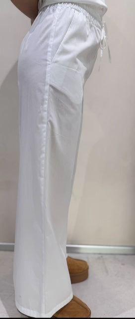 Emme Marella - Pantalone Popeline Bianco - VALETTE