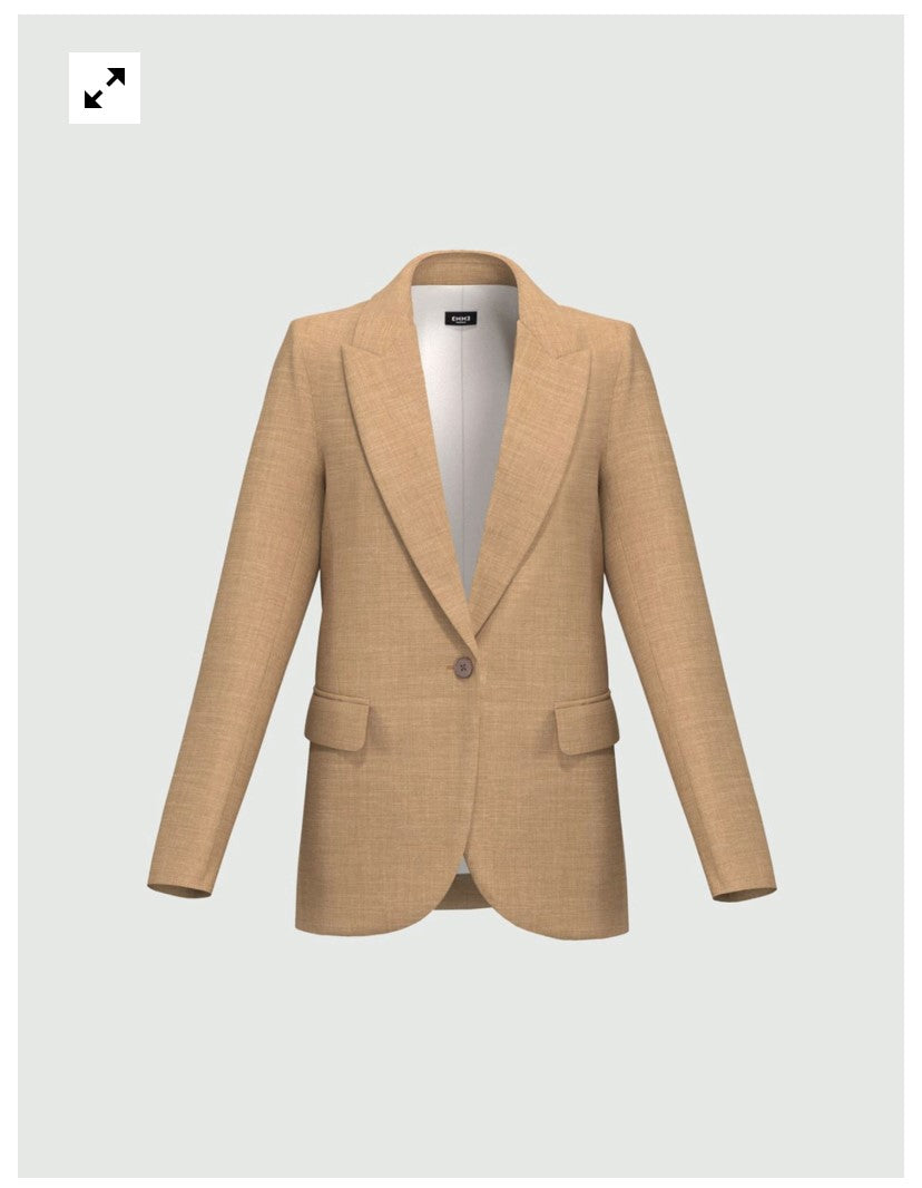 Emme Marella - Blazer in Tela Beige - ANNICA