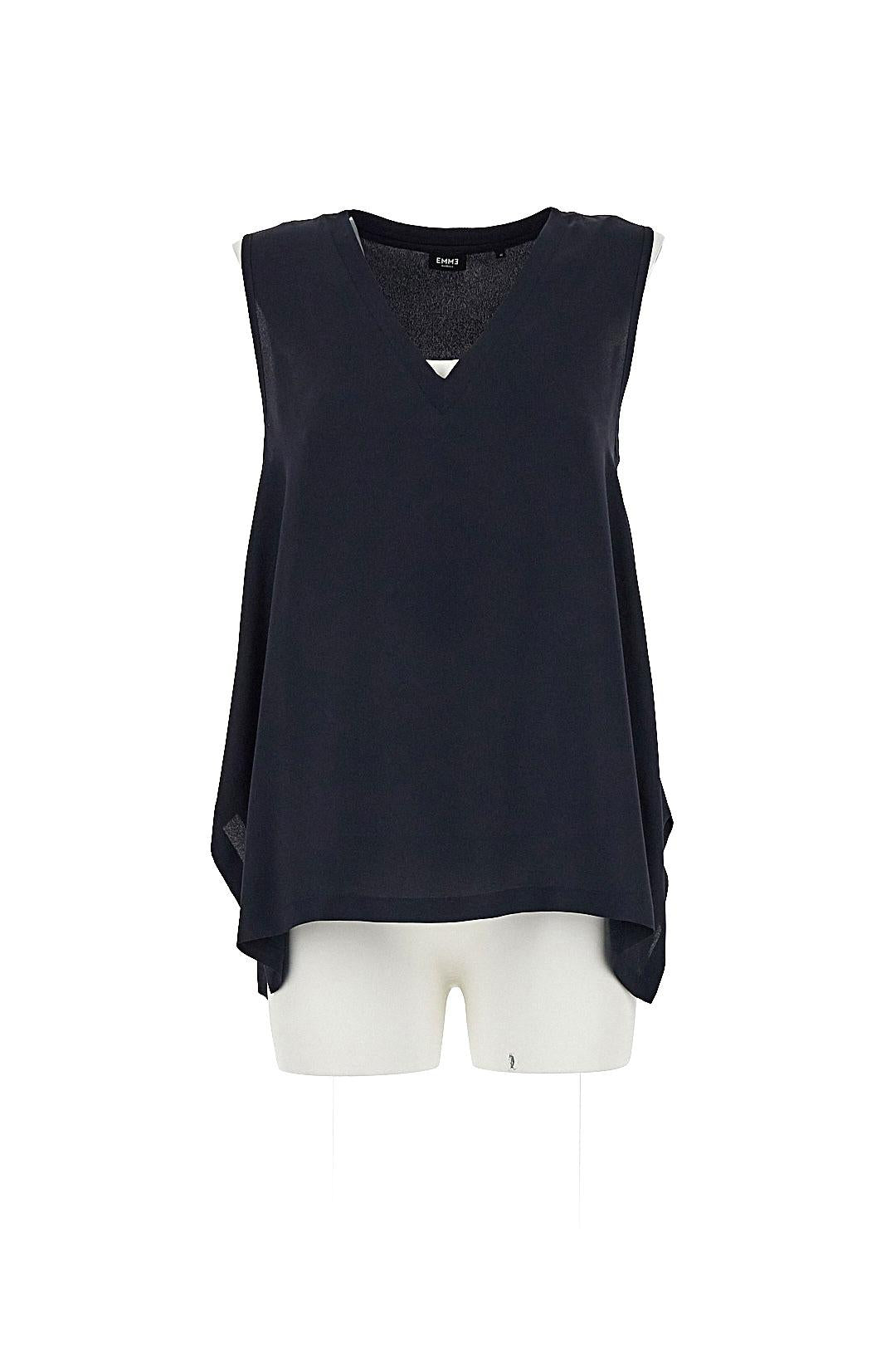 Emme Marella - Top Smanicato Navy - BONGO