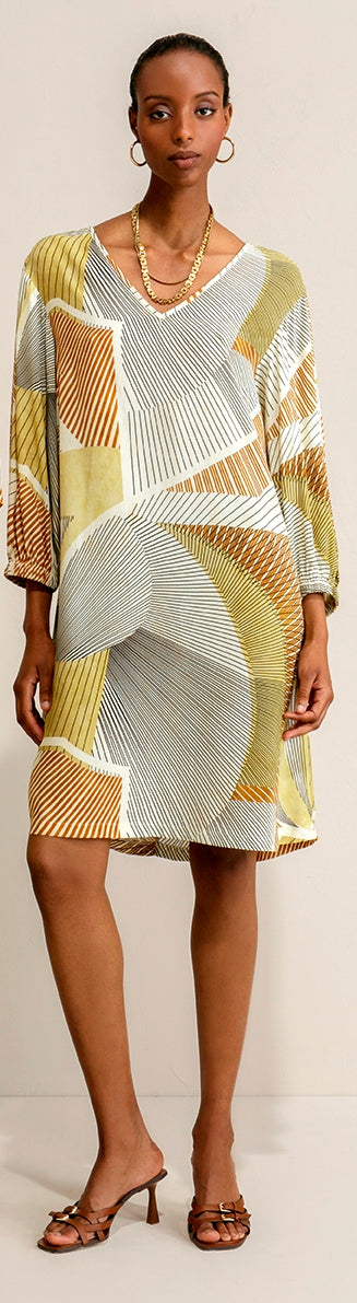 Maria Bellentani - Abito Righe Olio - KIGALI
