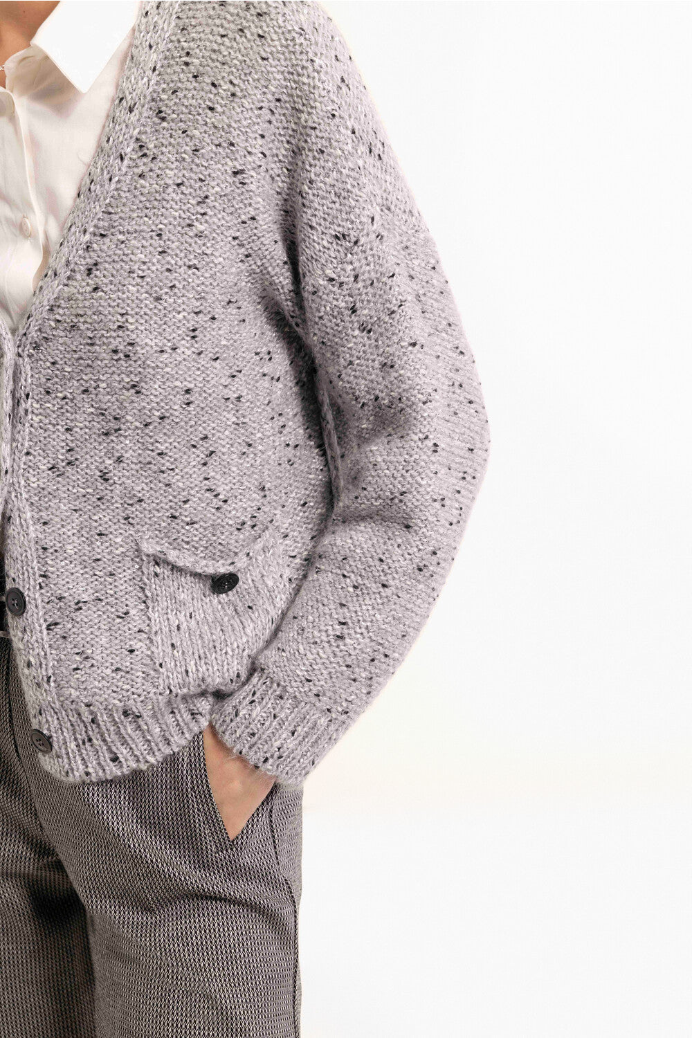 Maria Bellentani - Cardigan Degas Grigio Perla - N3625703