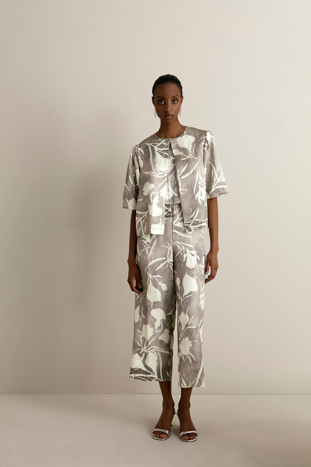 Maria Bellentani - Pantalone Fiore Grigio - BIARRITZ