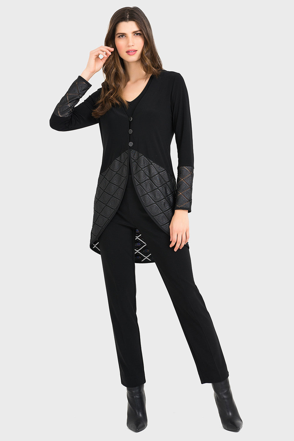Joseph Ribkoff - Twin-set Ecopelle Nero - 194536