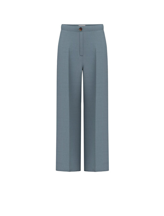 EMME MARELLA 1 EMMALCUNO Pantaloni dritti in twill di misto lino