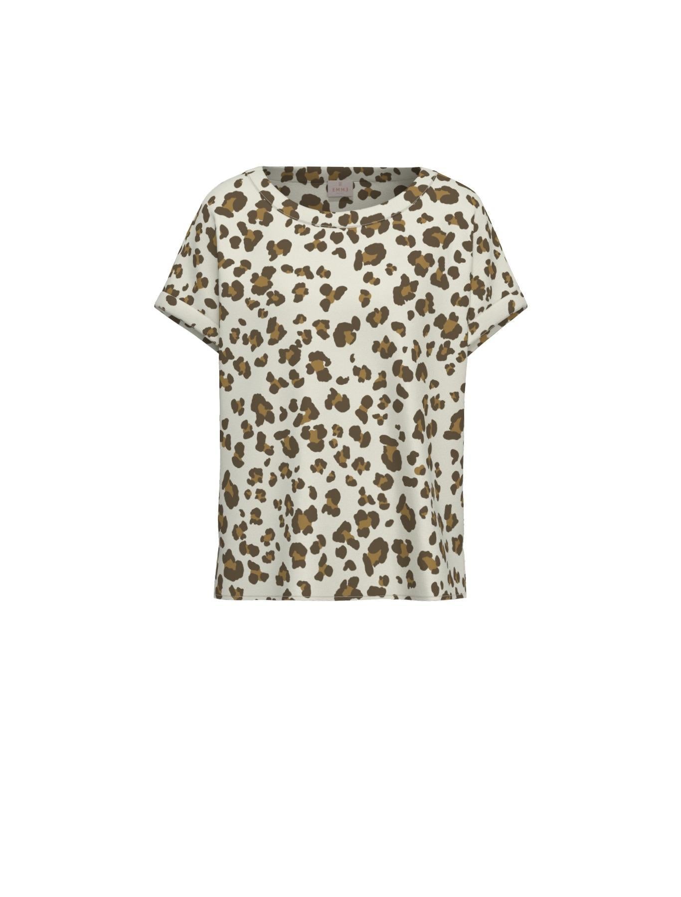 EMME MARELLA 1 EMMRANE T-shirt in twill stampato  BIANCO LANA