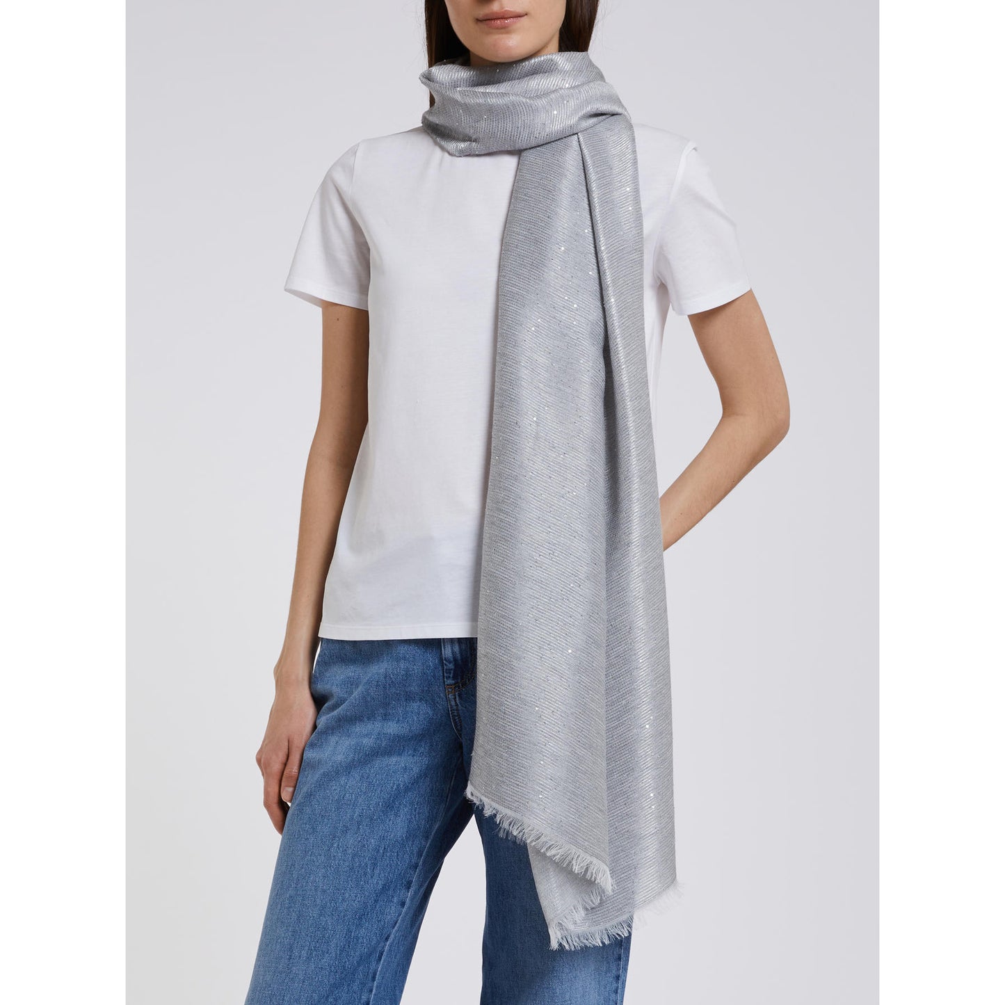 MARELLA Accessori 1 MLAEMBLEMA STOLA IN VISCOSA CON MICRO PAILLETTES