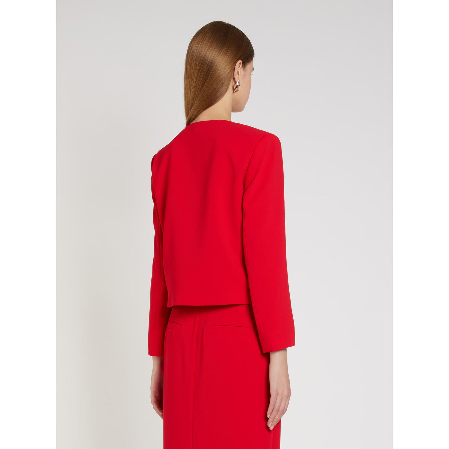 Marella ART.365 - Giacca in Crêpe Envers Satin Rosso - 2295185