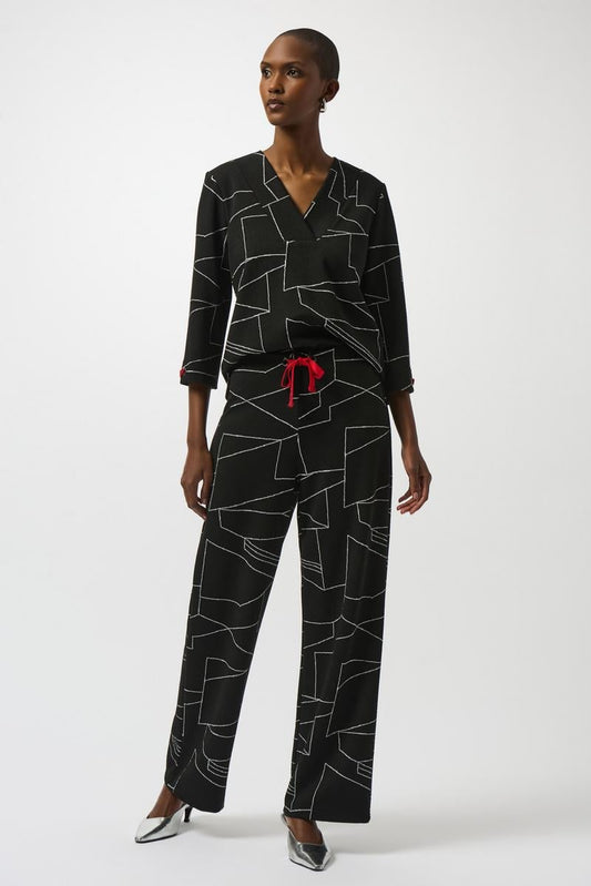 Joseph Ribkoff - Pantalone Optical Bianco e Nero - 2493819