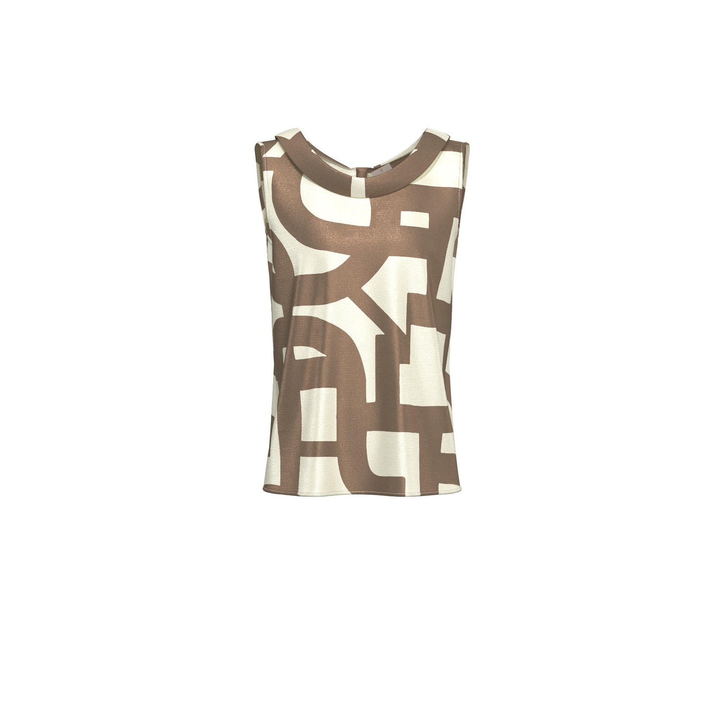 EMME MARELLA 2 EMMGOMMOSO Top smanicato in twill  TORTORA
