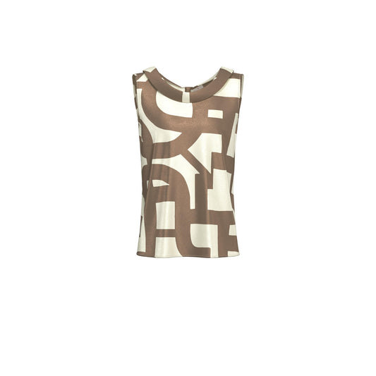 EMME MARELLA 2 EMMGOMMOSO Top smanicato in twill  TORTORA