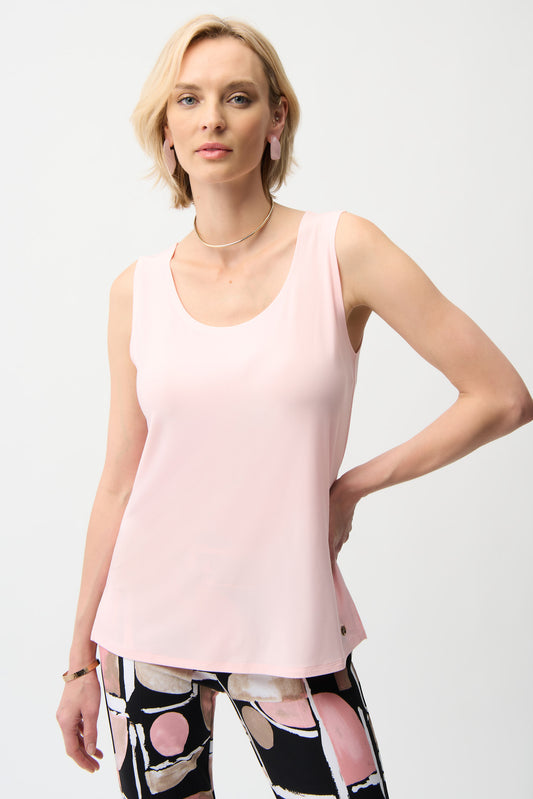 Joseph Ribkoff - Top Sottogiacca in Maglia Effetto Seta con Spacchi - 251970