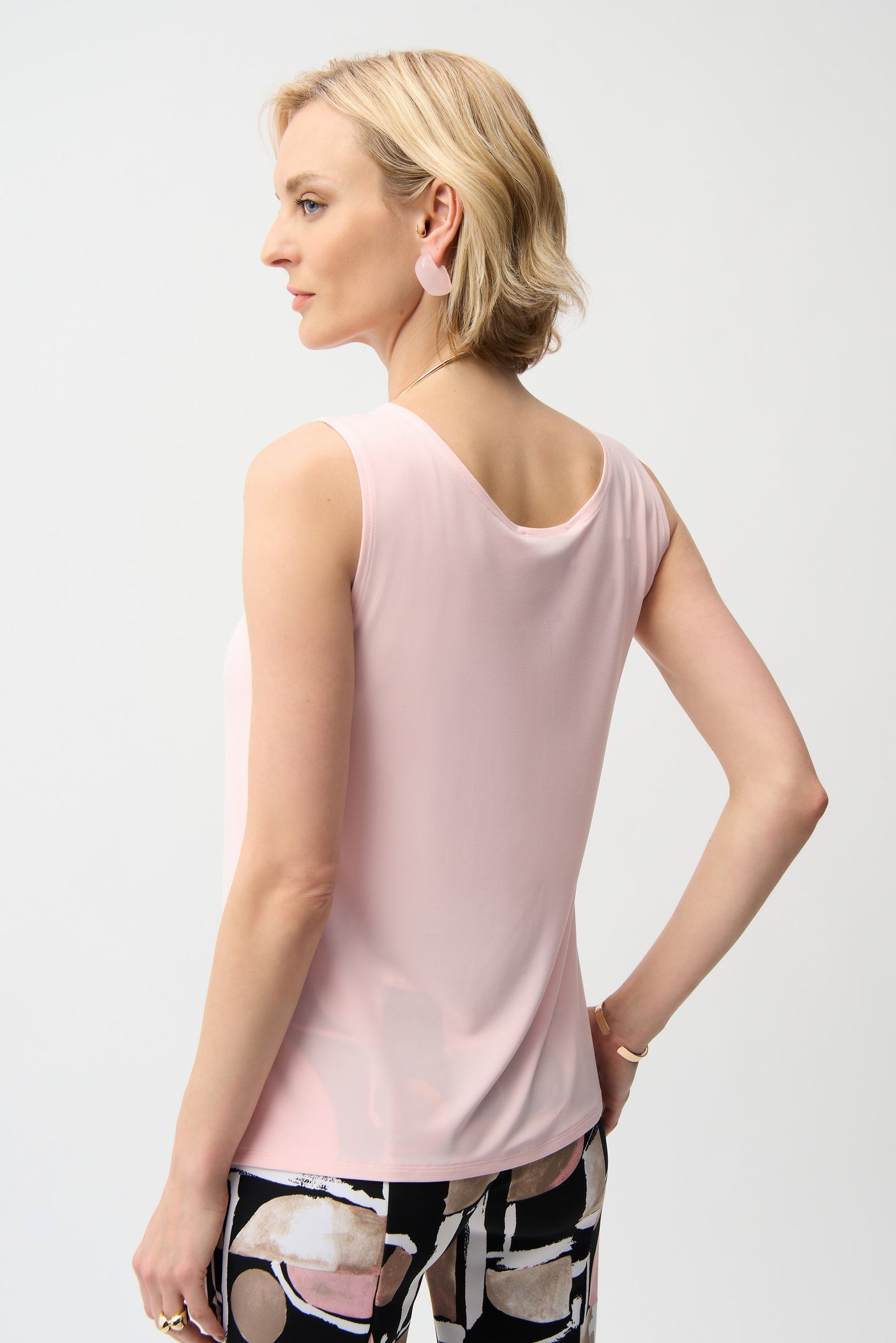 Joseph Ribkoff - Top Sottogiacca in Maglia Effetto Seta con Spacchi - 251970
