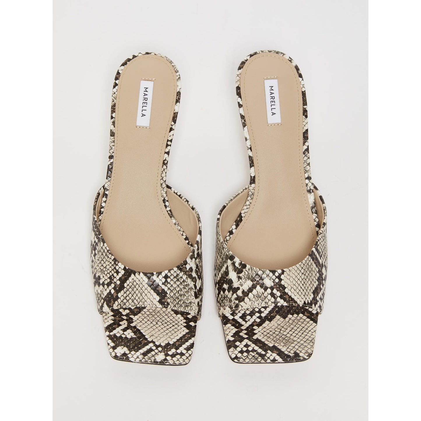 MARELLA Accessori 2 MLACONIO Mule con stampa pitone MARRONE