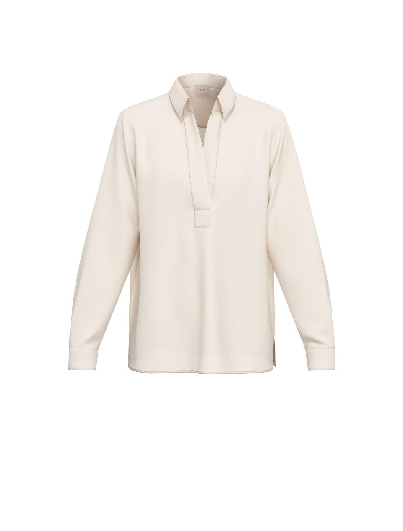 EMME MARELLA 1 EMMELICA Blusa in crepe de Chine di misto seta
