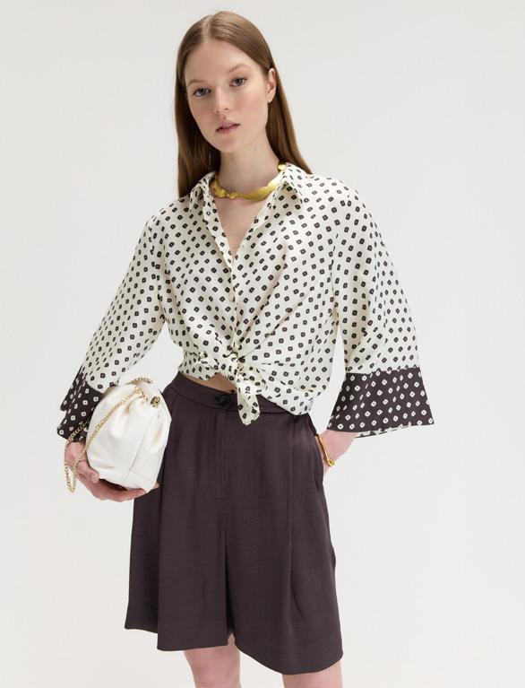 EMME MARELLA 1 EMMSEVERO Camicia in twill stampato