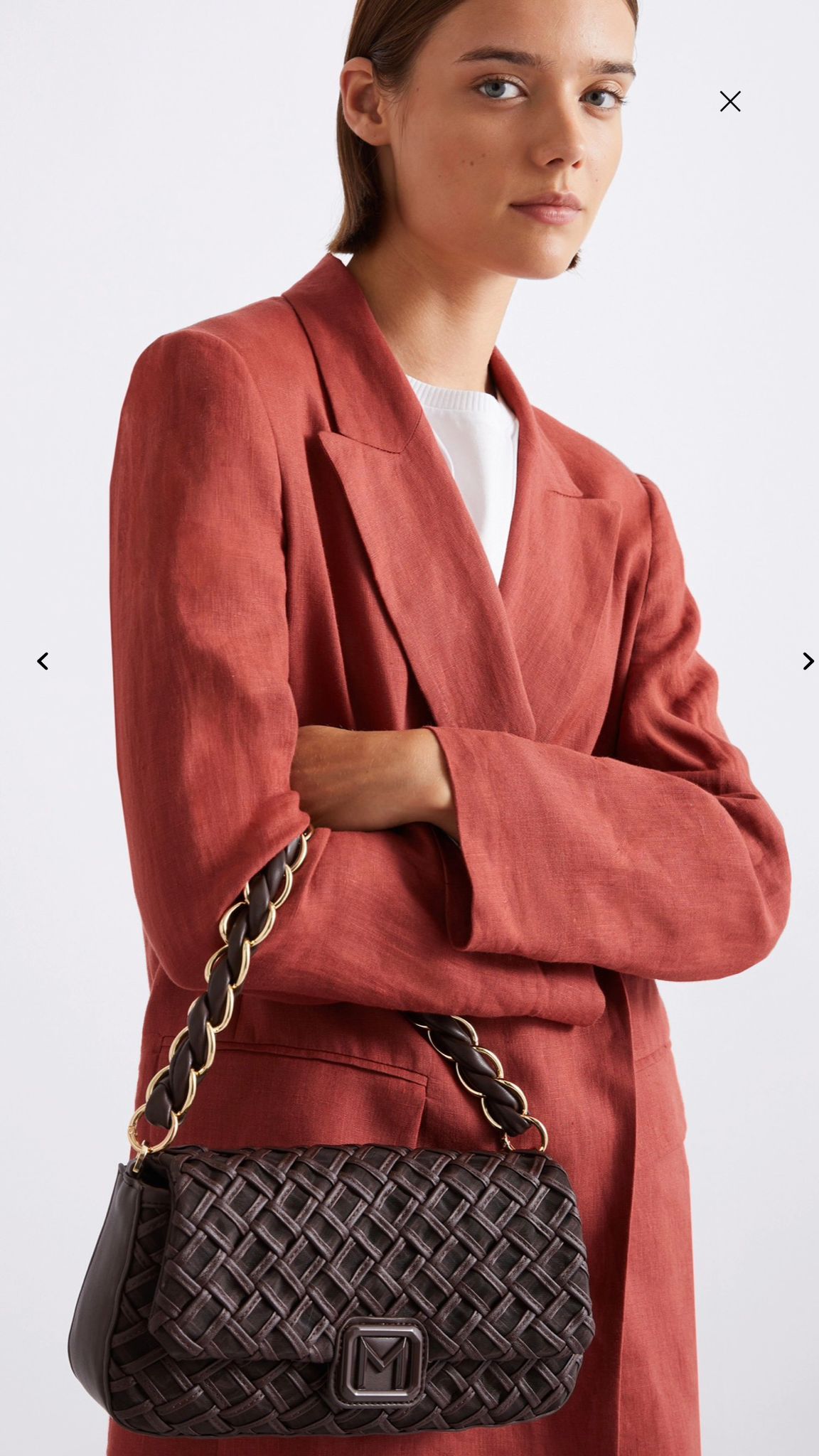 MARELLA Accessori 1  MLAEMILY Borsa Le Muse medium con intreccio  TESTA DI MORO
