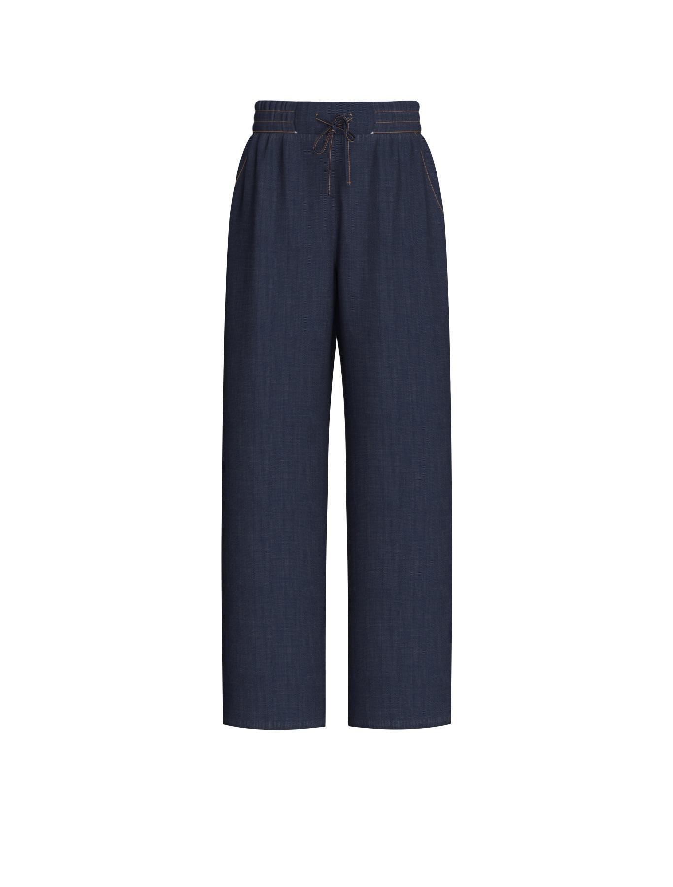 EMME MARELLA 1 EMMFINGERE Pantalone in denim stretch  BLUE JEANS