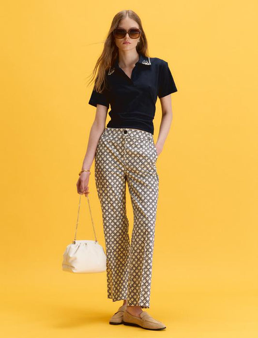 EMME MARELLA 1 EMMCLASSI Pantalone flare in cotone stretch