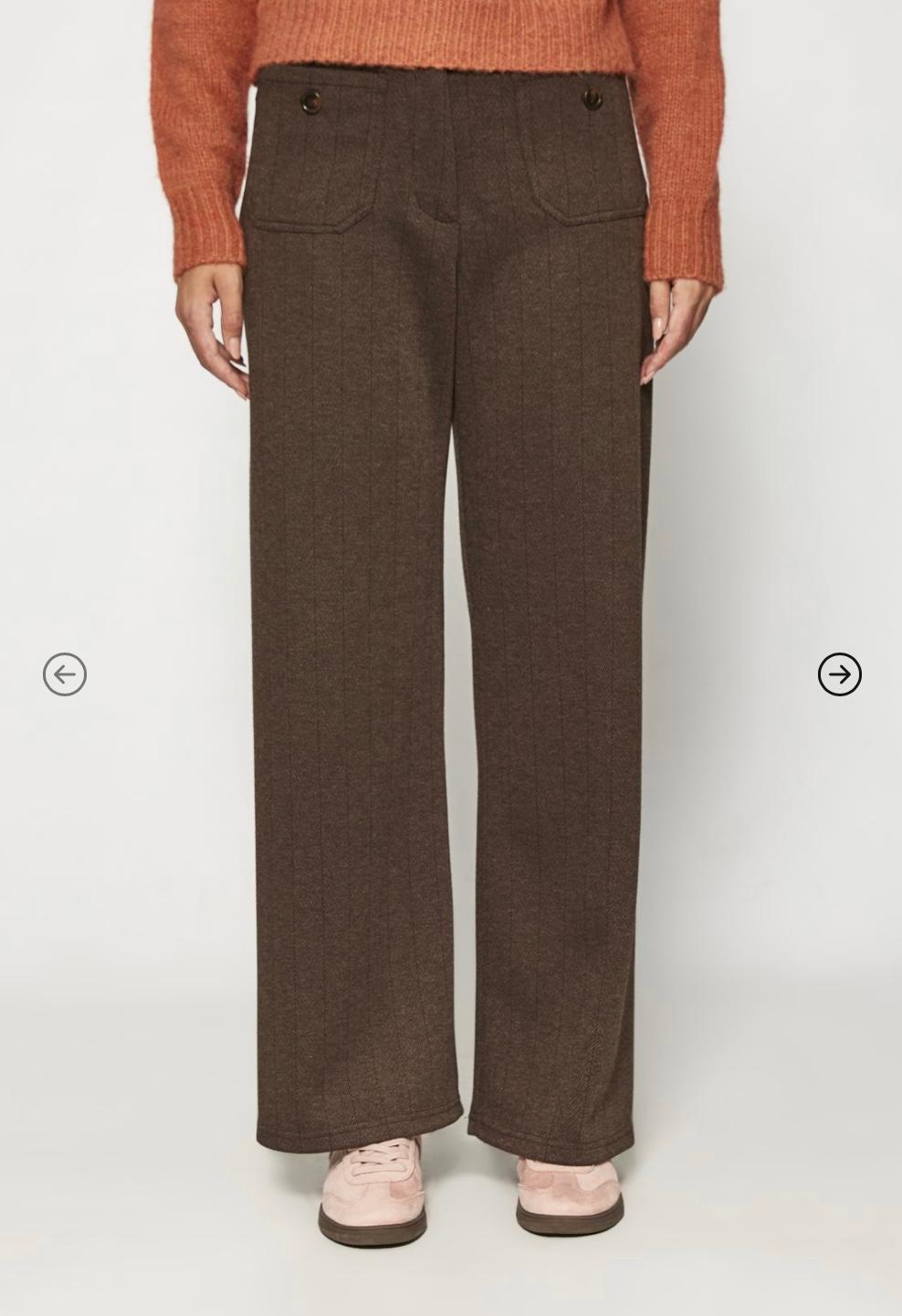 Mdm - Pantalone Herringbone Cocoa - 614011
