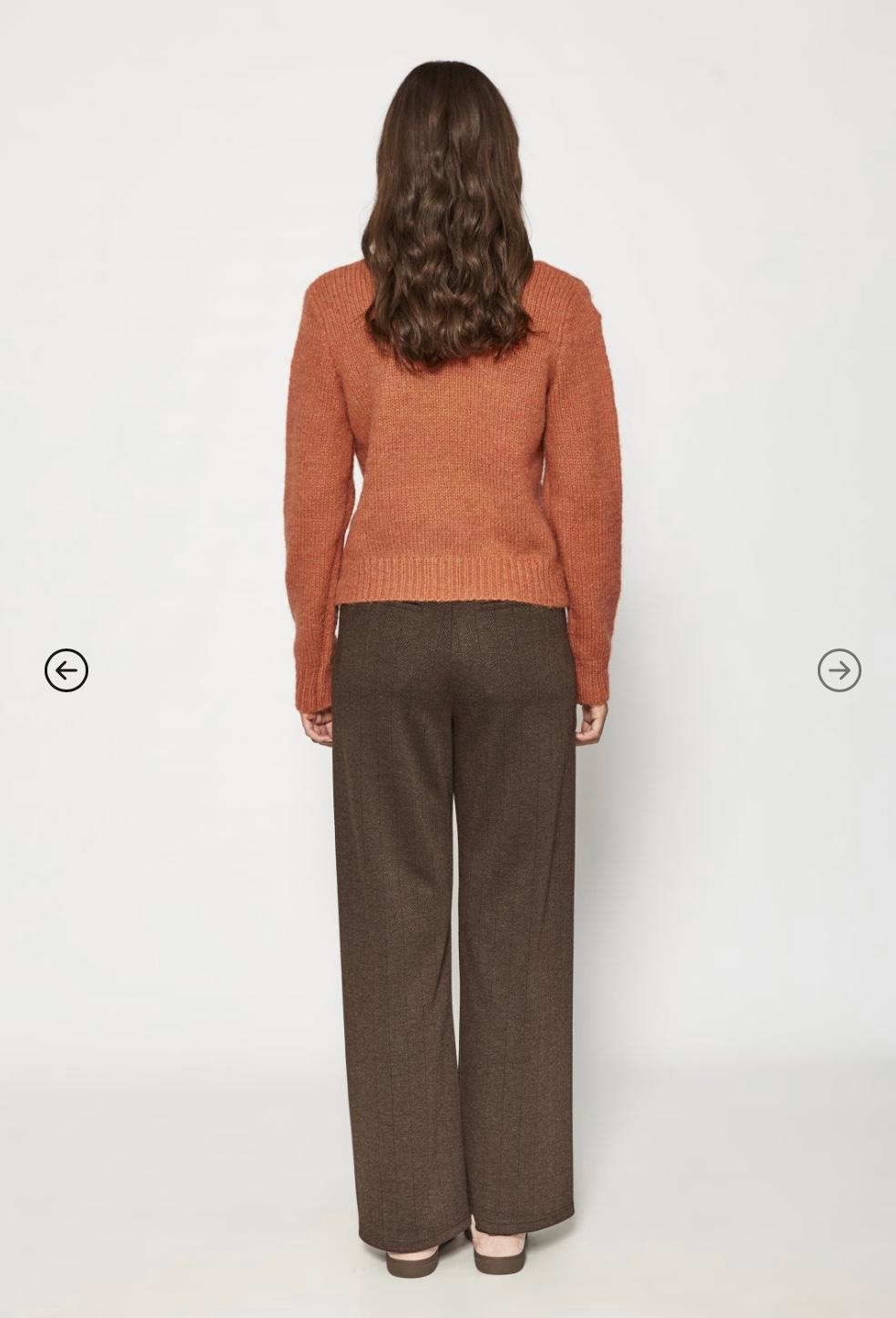 Mdm - Pantalone Herringbone Cocoa - 614011