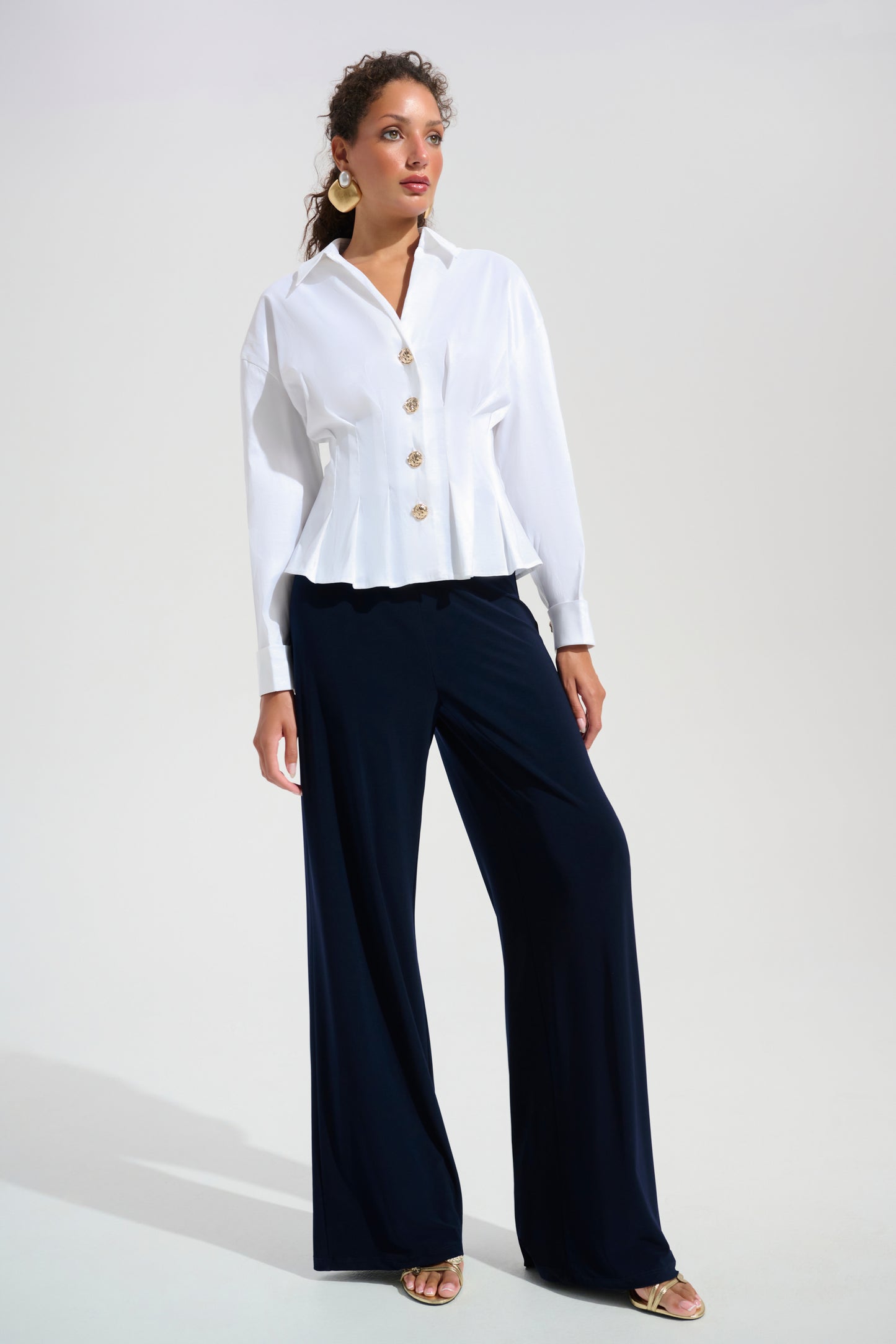 Joseph Ribkoff - Pantaloni Eleganti a Gamba Larga Collezione Signature - 221340