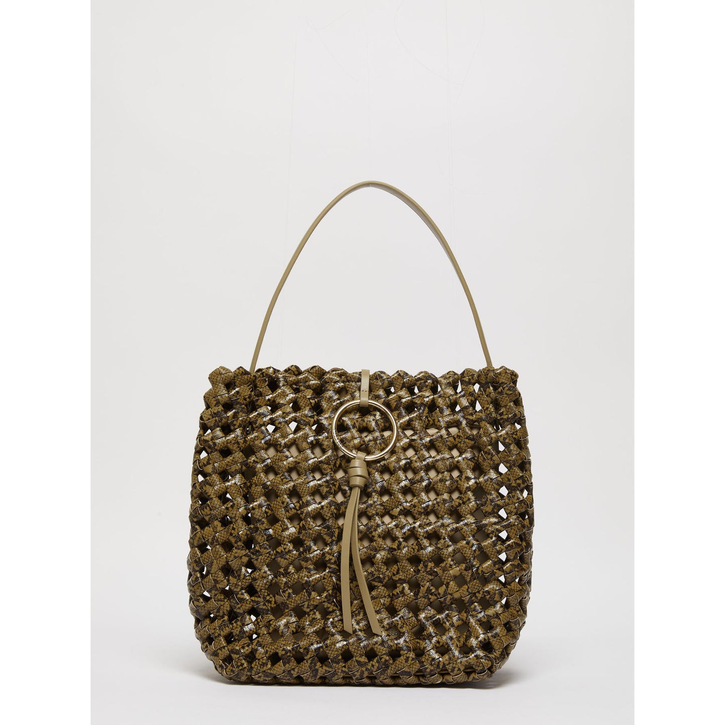 MARELLA Accessori 2 MLAOTTICO Borsa grande con stampa pitone intrecciato  KAKI