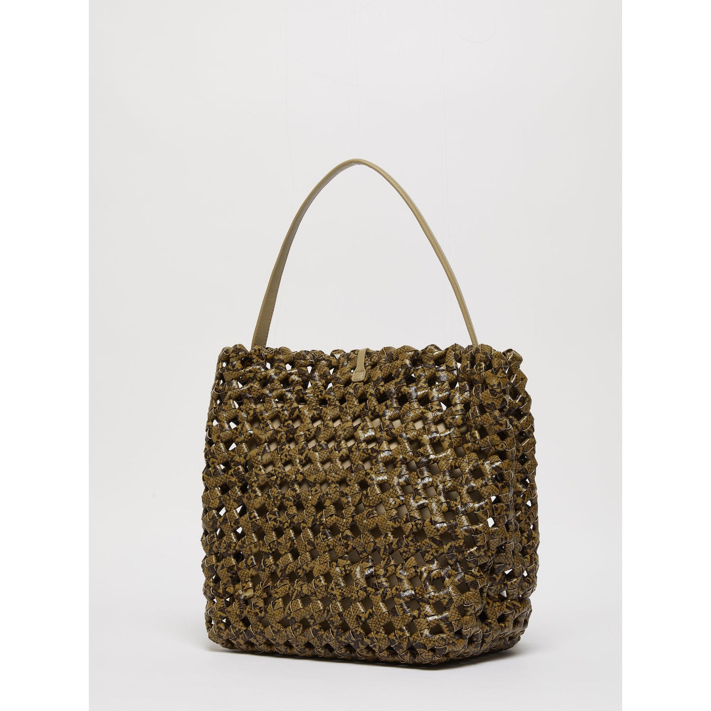 MARELLA Accessori 2 MLAOTTICO Borsa grande con stampa pitone intrecciato  KAKI