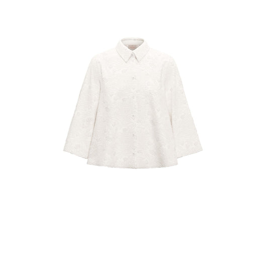 EMME MARELLA 2 EMMAMICO Camicia in popeline ricamato  BIANCO