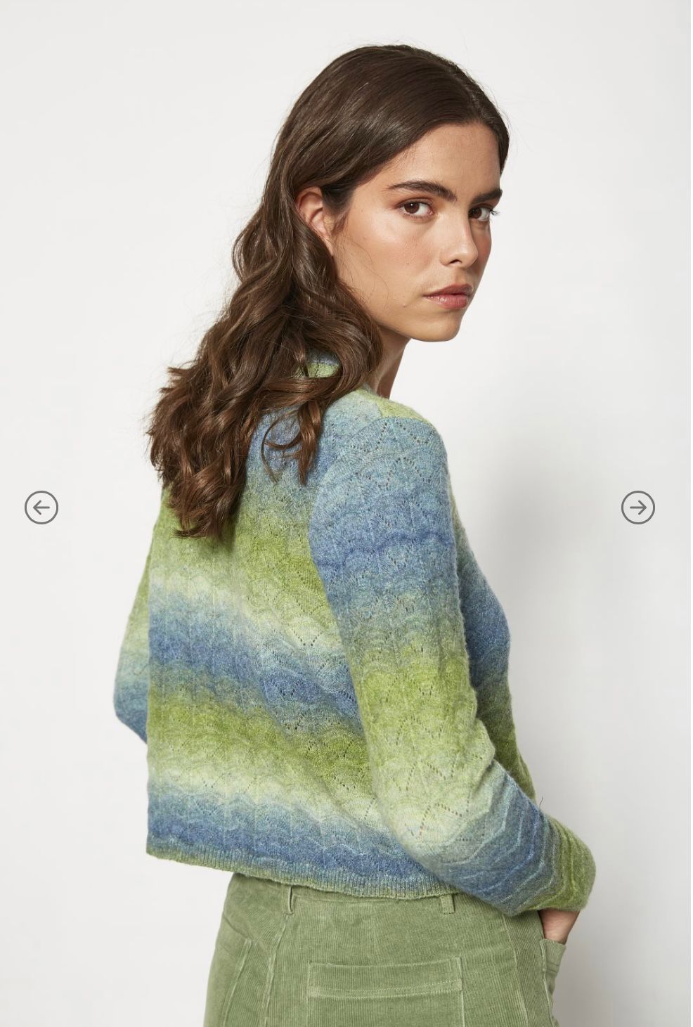 Mdm - Cardigan a Righe Green Stripe - 7923351