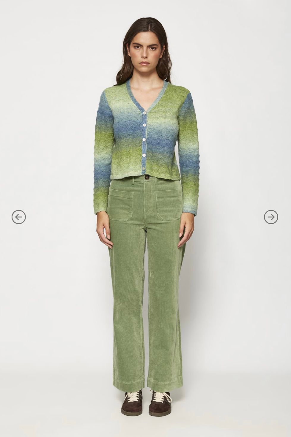 Mdm - Cardigan a Righe Green Stripe - 7923351