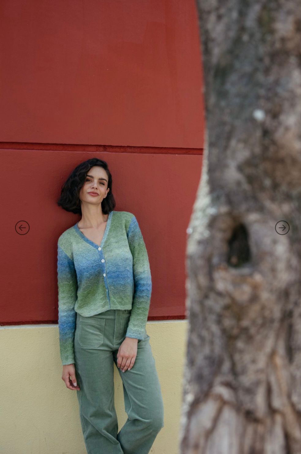 Mdm - Cardigan a Righe Green Stripe - 7923351
