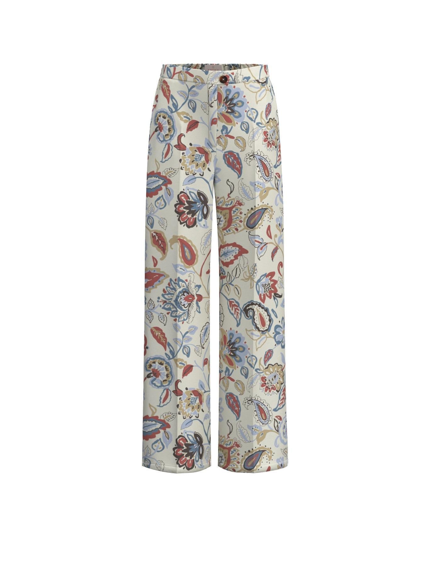 EMME MARELLA 1 EMMBAOBAB Pantalone in twill stampato