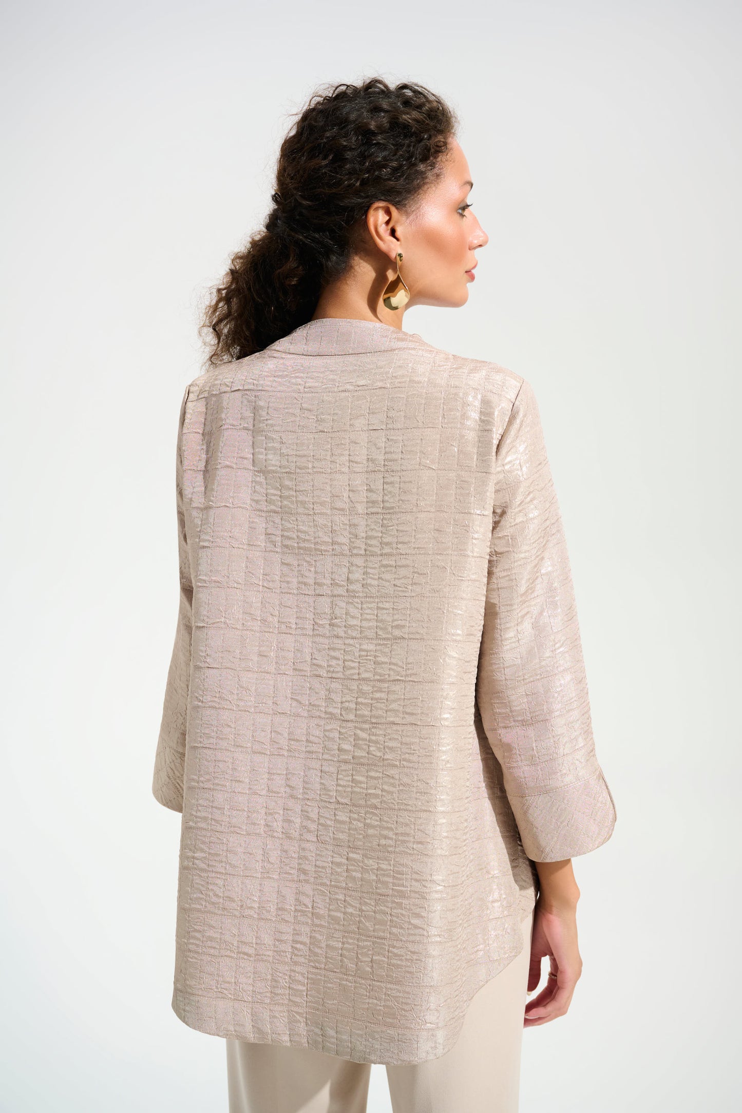 Joseph Ribkoff - Giacca a Trapezio in Jacquard Laminato Signature - 261731